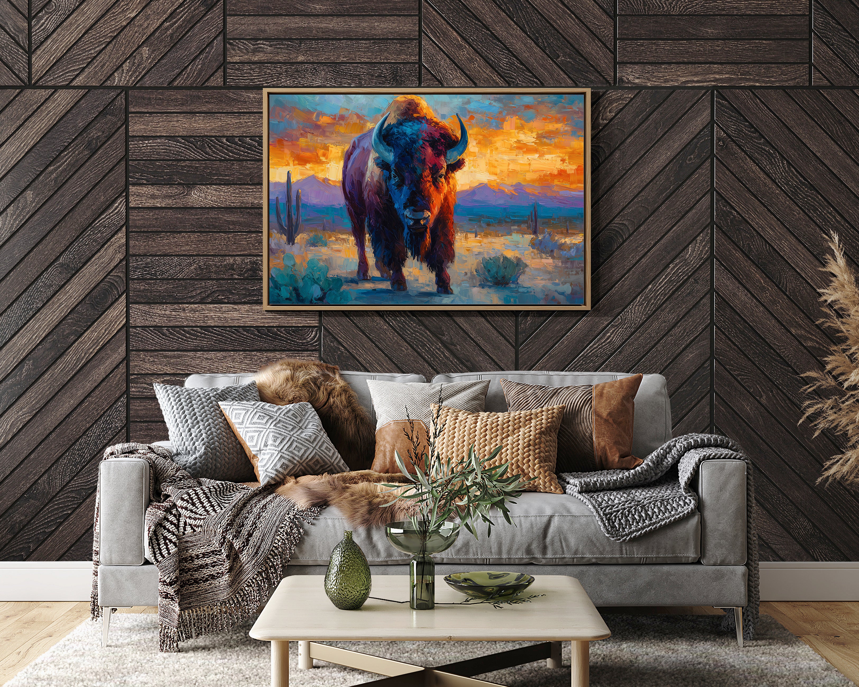 Sunset Paints The Buffalo's Soul