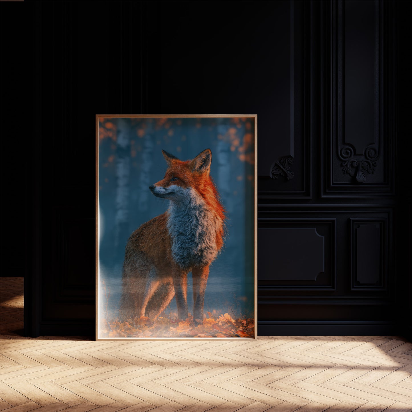 Fox in Frosted Amber Light