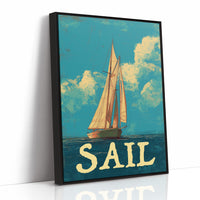 Voyage Beyond Words: Vintage Maritime Poster