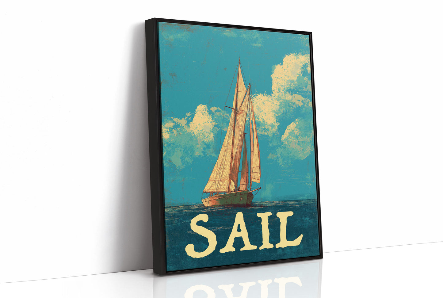 Voyage Beyond Words: Vintage Maritime Poster
