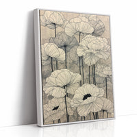 Faded Poppies on Parchment