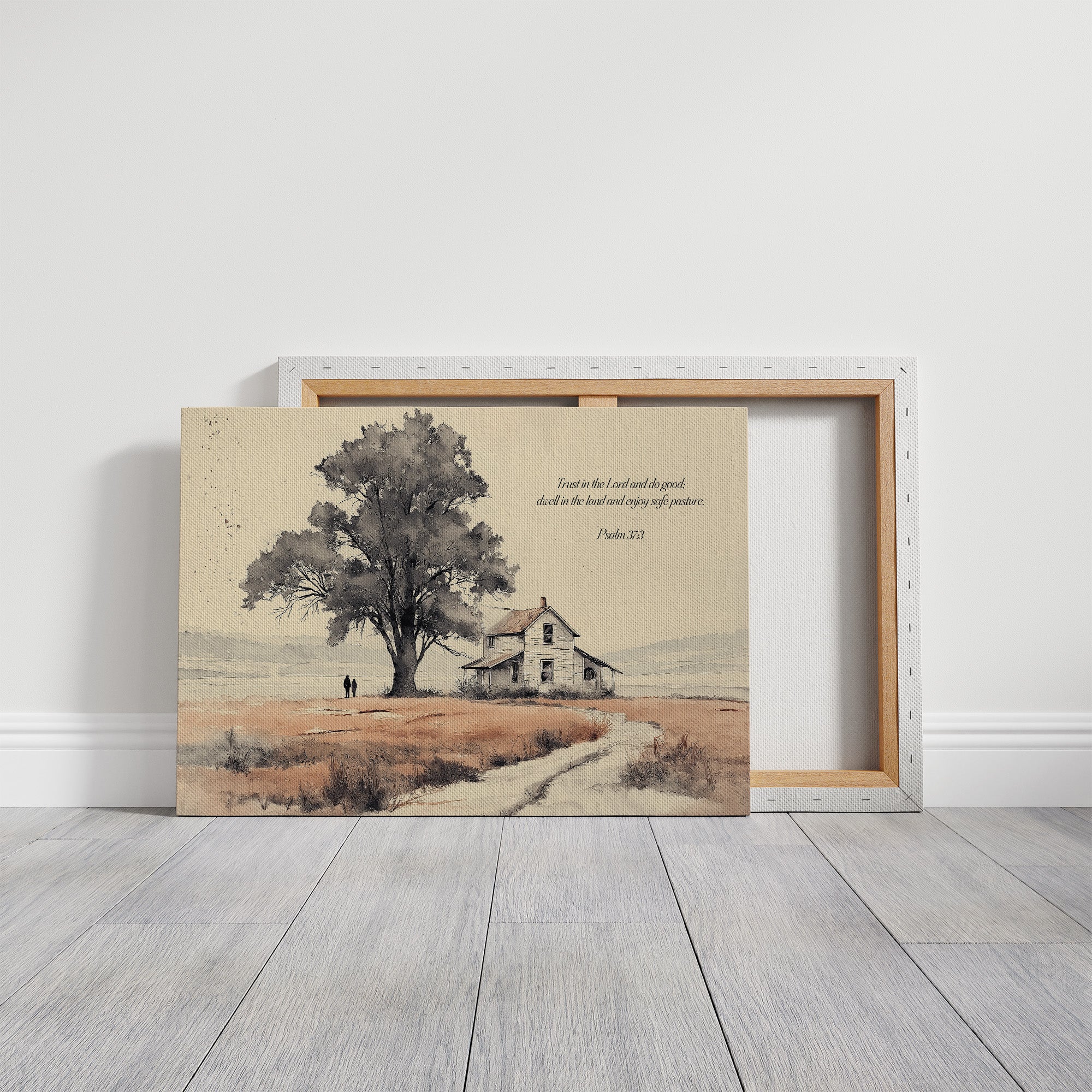 Psalm 37:3 Farmhouse Scripture Art