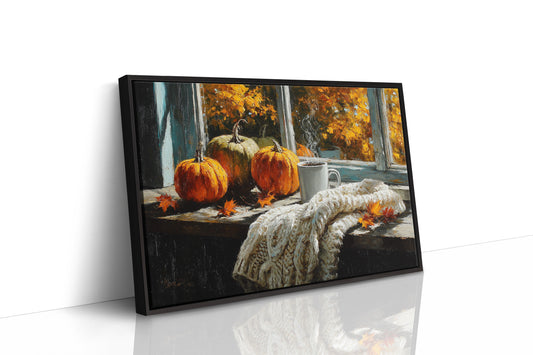 Pumpkins Rest On October's Windowsill