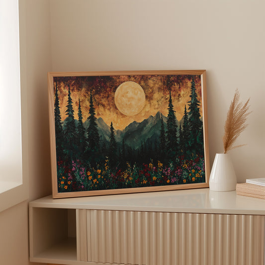 Alpine Meadows Catch Moonlight's Gold