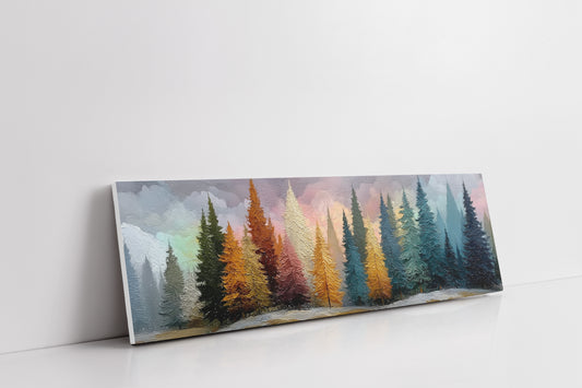 Winter Pines in Painted Light