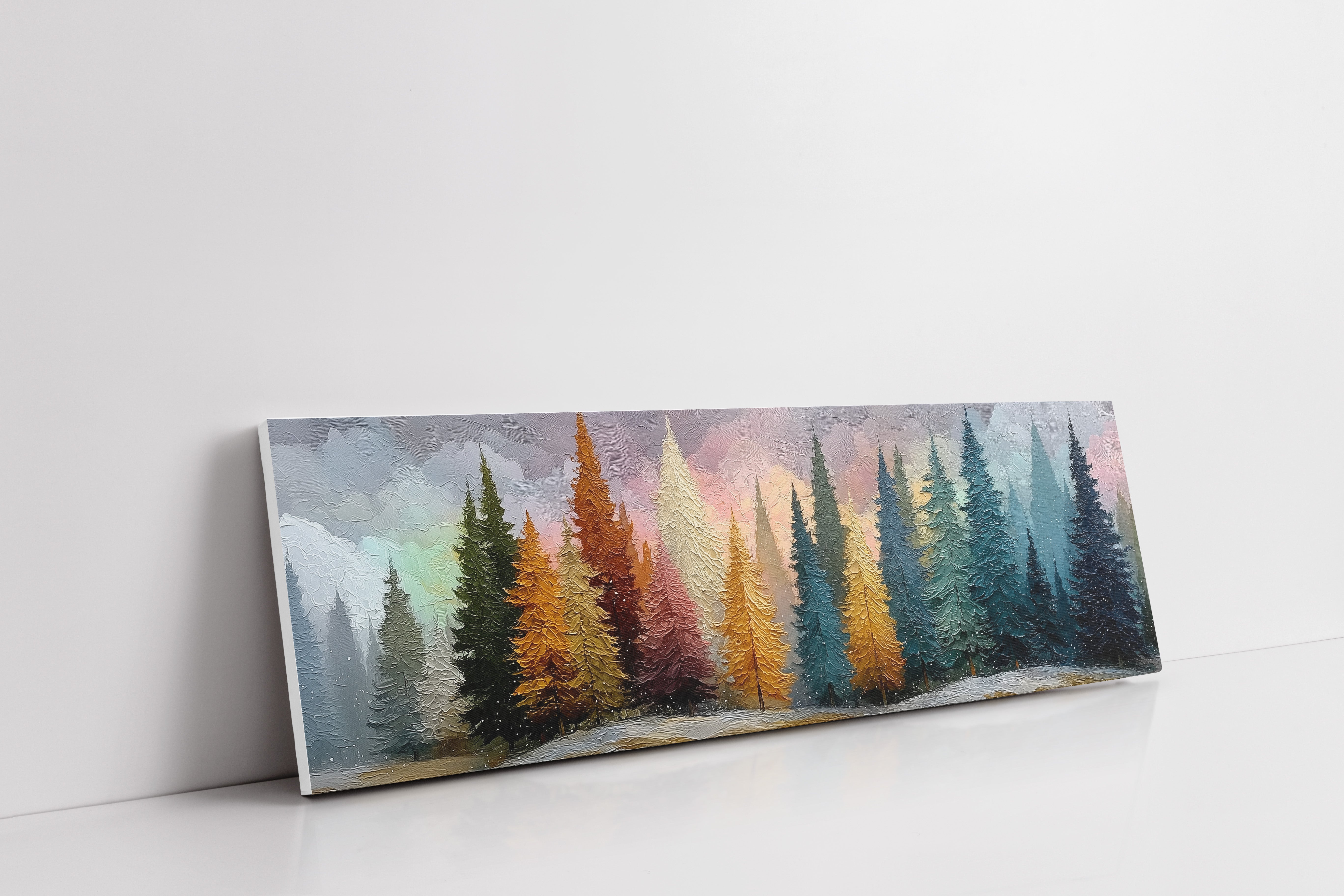 Winter Pines in Painted Light