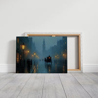 Lantern Mist On Cobblestone Passage