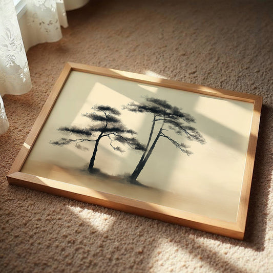 Pine Trees Dance In Morning Gold