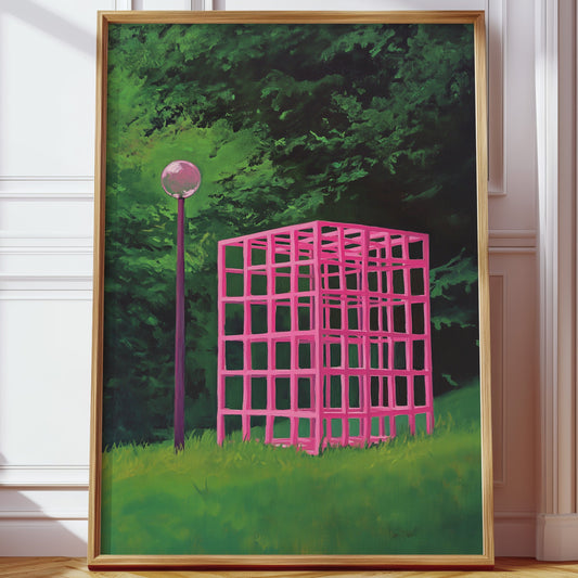 Pink Geometry Dreams In Green