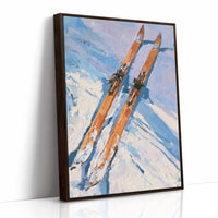 Vintage Skis, Fresh Powder