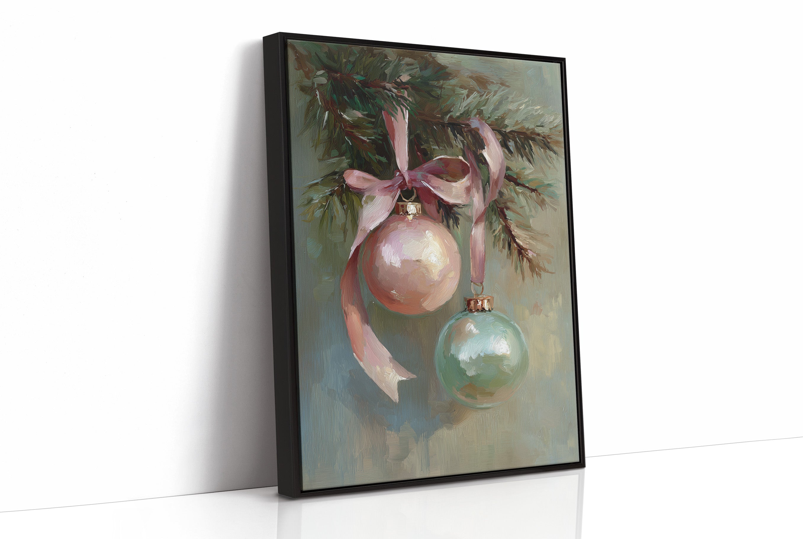 Vintage Ornaments Dance on Evergreen Bough