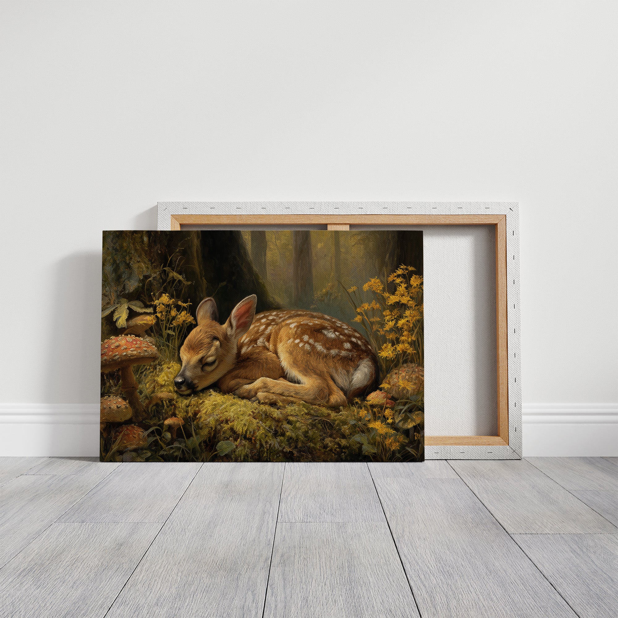 Fawn Dreams Among Golden Blooms