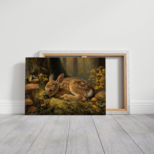 Fawn Dreams Among Golden Blooms