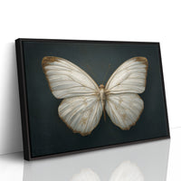 Ivory Wings Against Midnight Blue