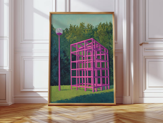 Pink Geometry Dreams In Forest