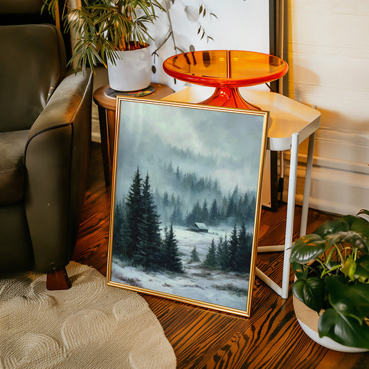 A Cabin Beneath Silent Pines