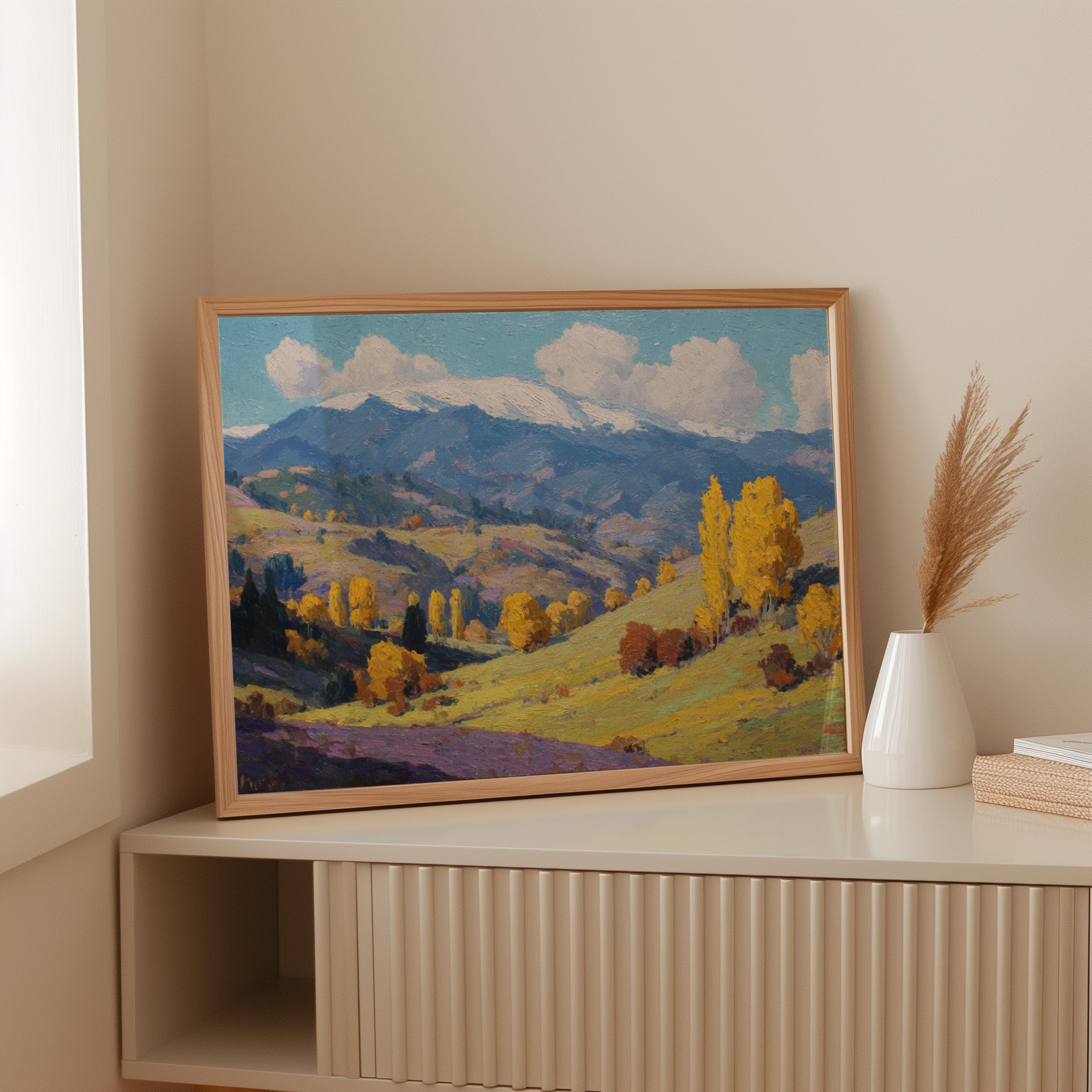 Autumn Gold Bathes Mountain Valley
