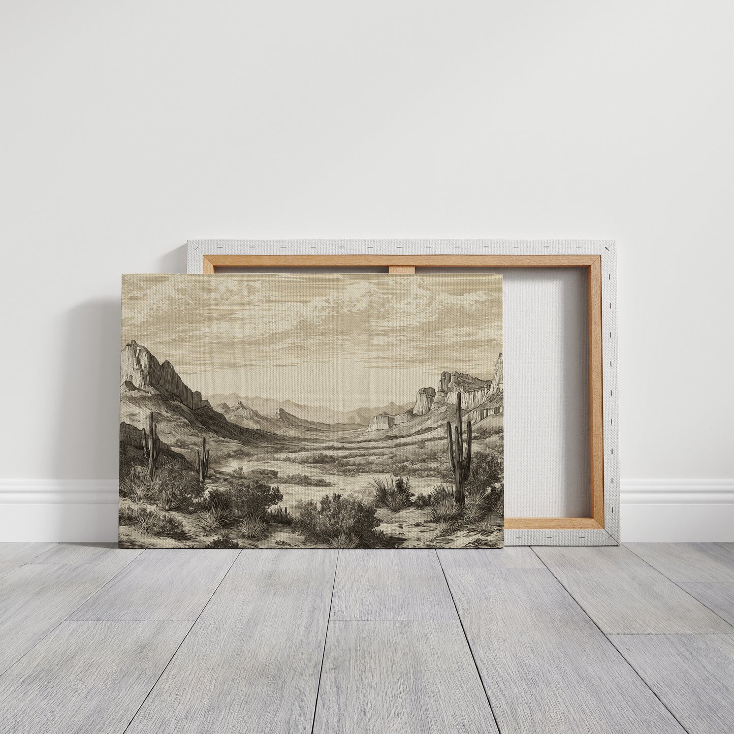 Desert Canyon Etched in Sepia Time
