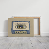 Watercolor Cassette Life Quote