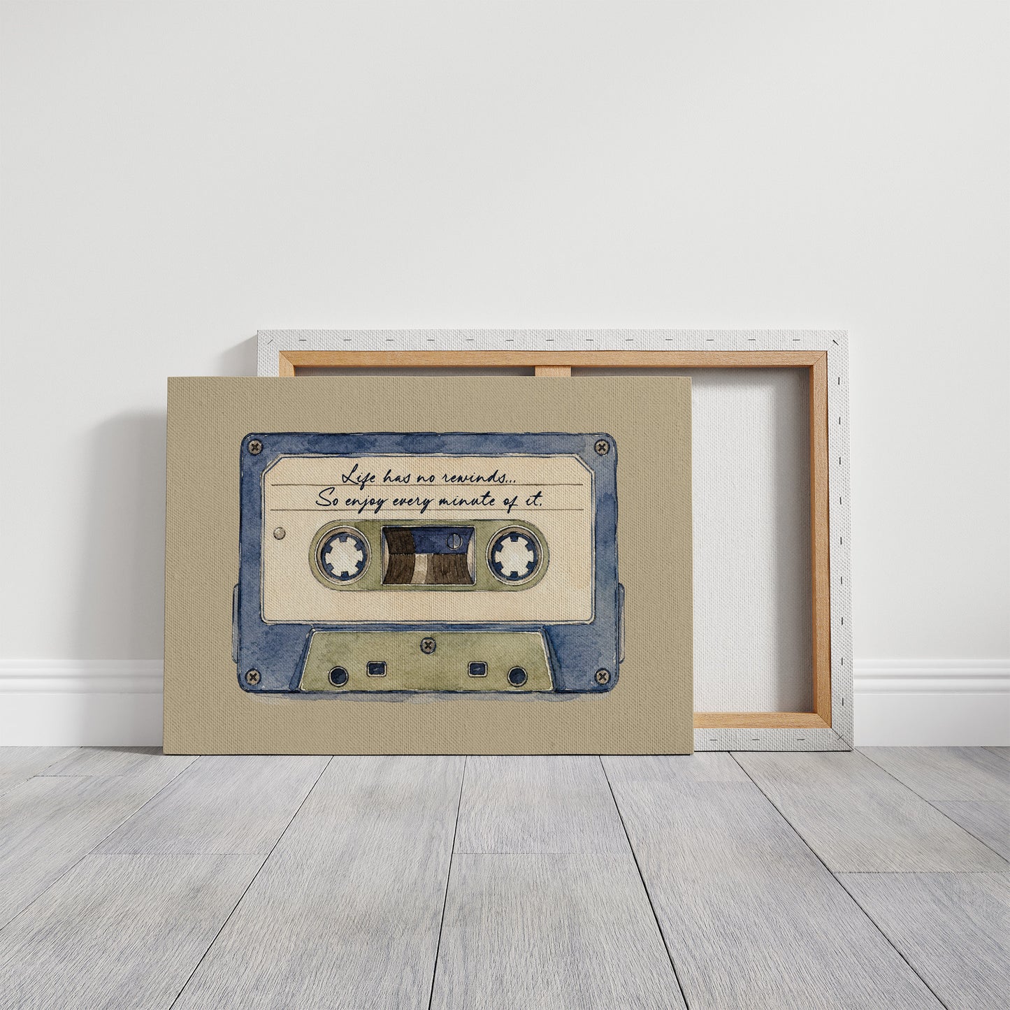 Watercolor Cassette Life Quote