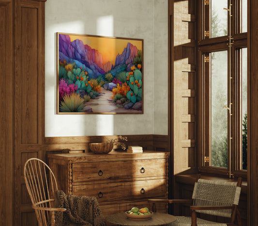 Cactus Blooms Paint Desert Rainbows