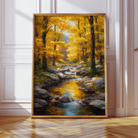 Maple Light Dances On Mountain Stream