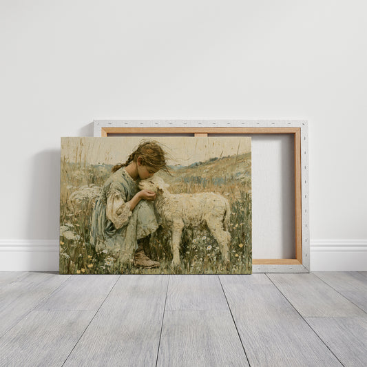A Girl and Her Lamb