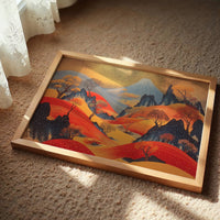 Mountain Dreams In Crimson Flow