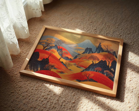 Mountain Dreams In Crimson Flow