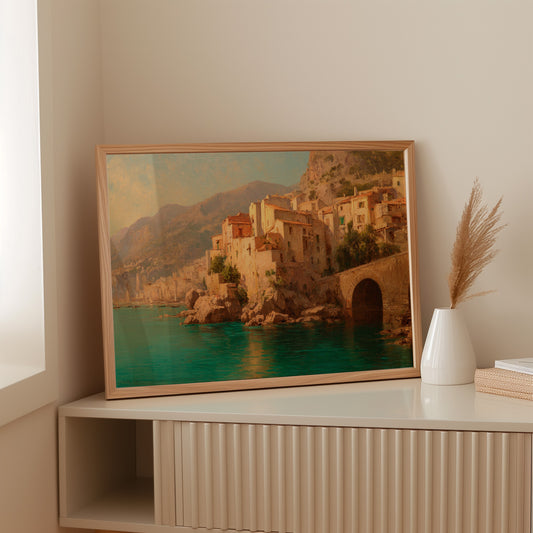 Mediterranean Cliffs Hold Summer's Light