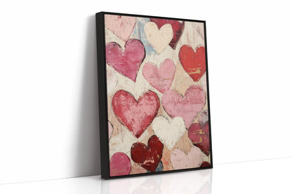 Textured Love – Romantic Heart Wall Art, Abstract Valentine’s Day Decor