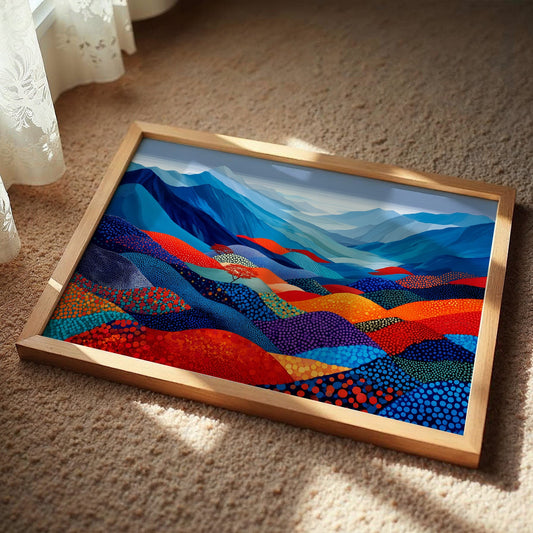 Mountain Dreams In Patchwork Blue