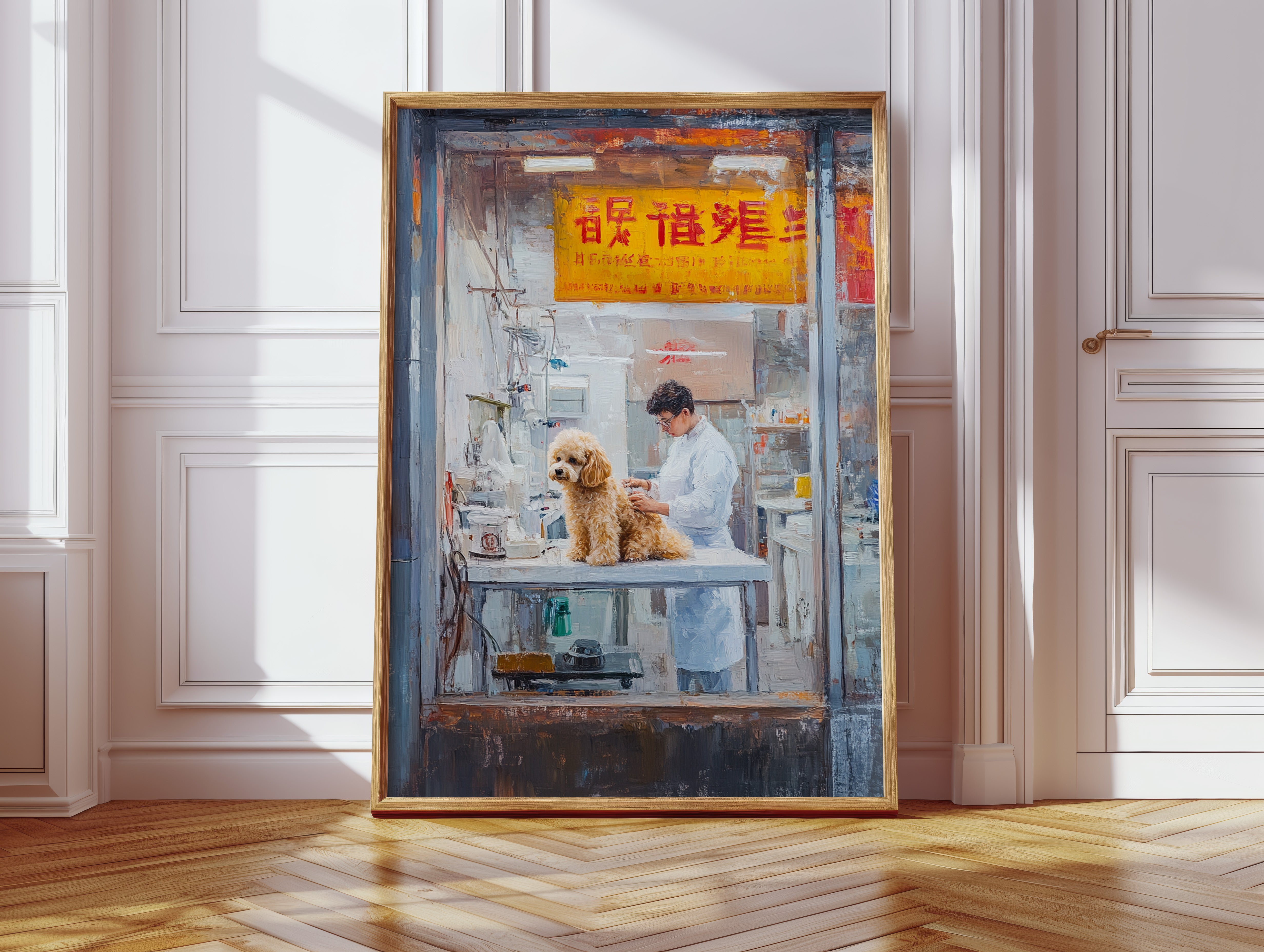 Patient Poodle At Golden Hour