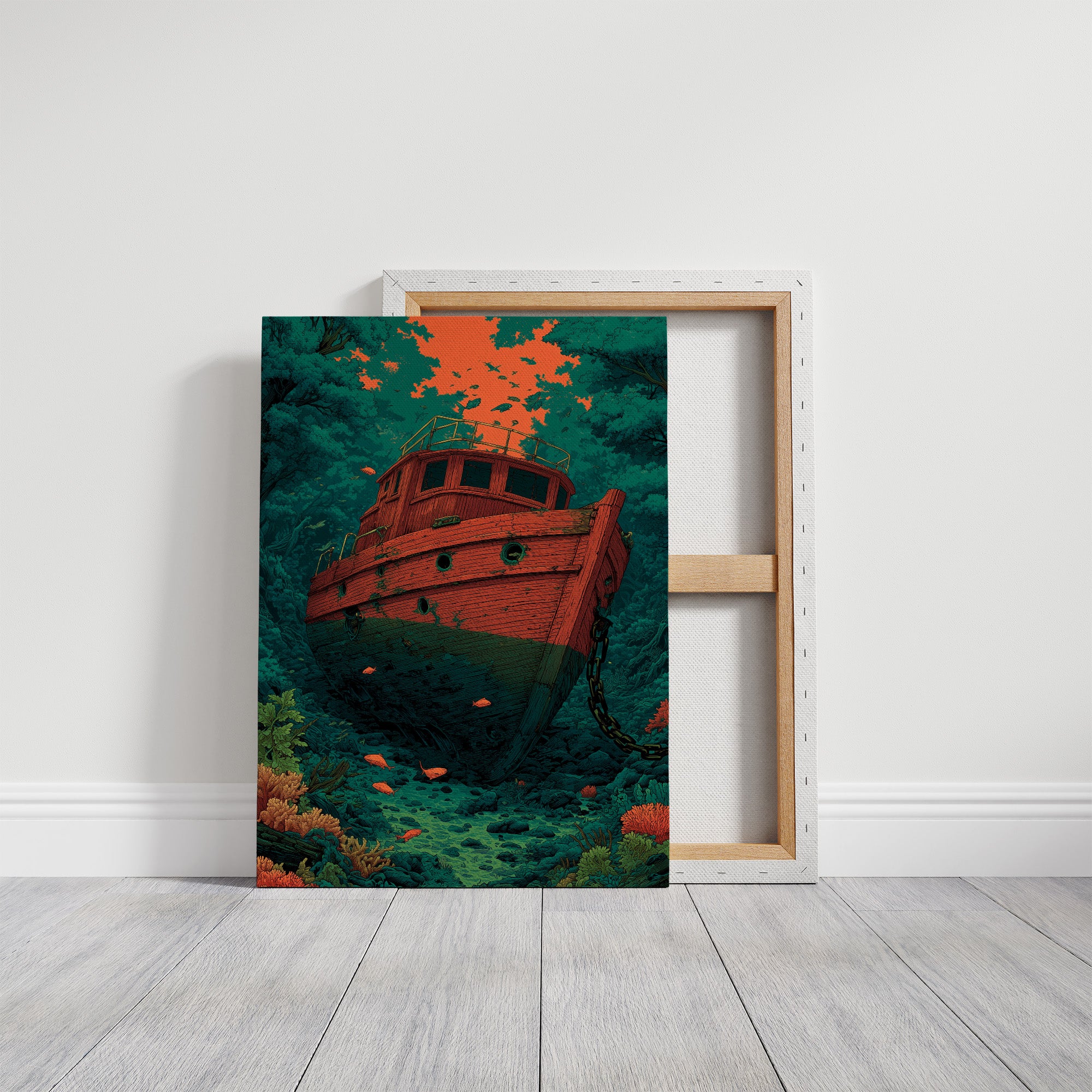 Shipwreck on the Reef Floor