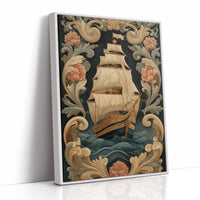 Tall Ships Among Baroque Blooms