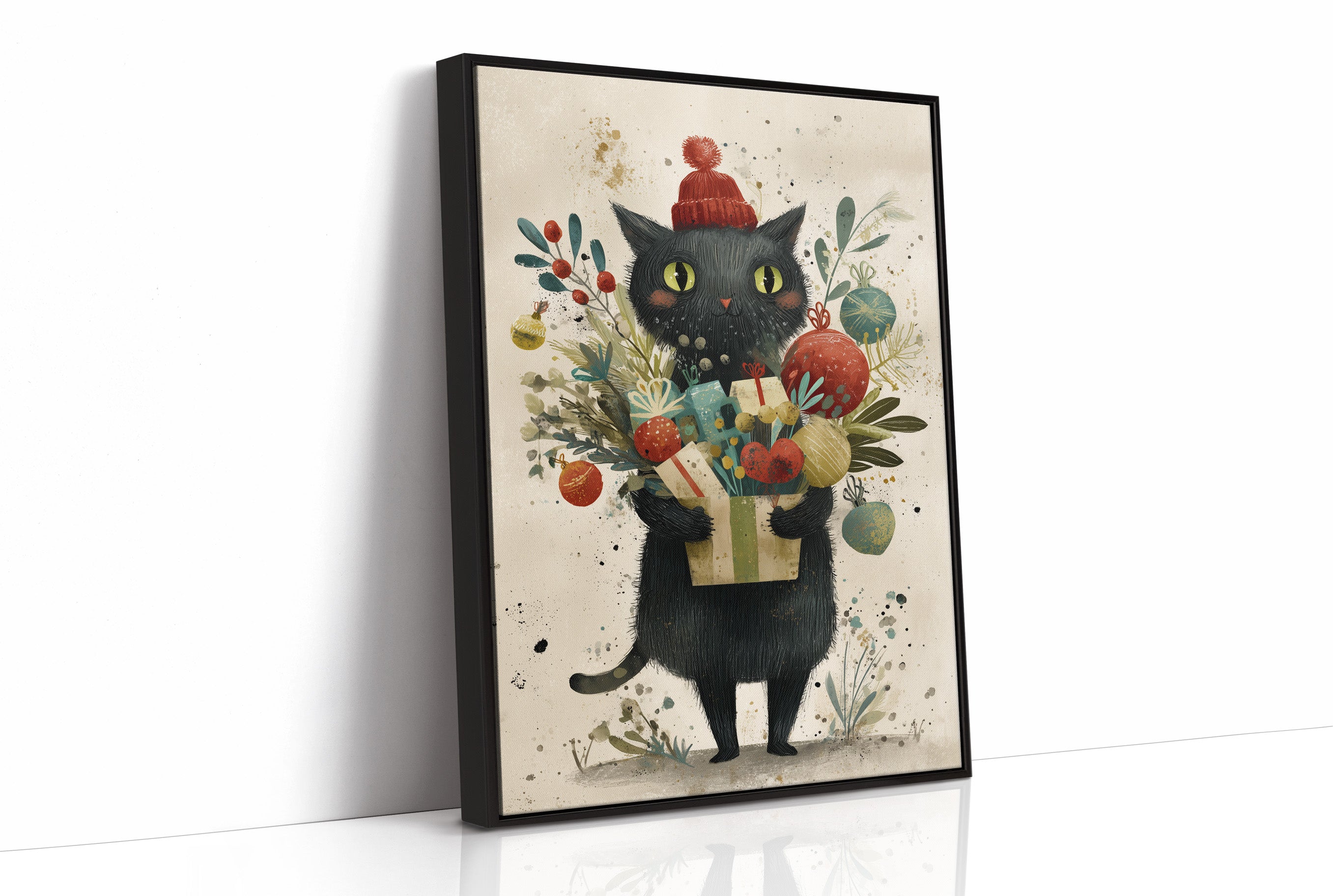 Midnight's Gift Bearer: A Festive Feline Tale