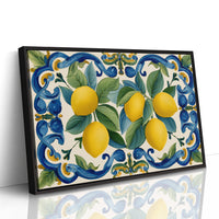Lemons Framed in Blue