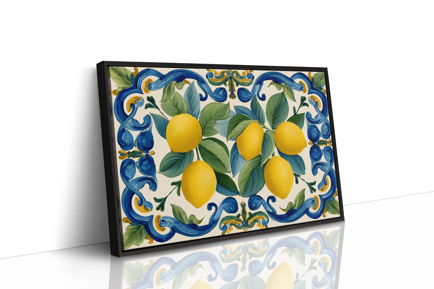 Lemons Framed in Blue