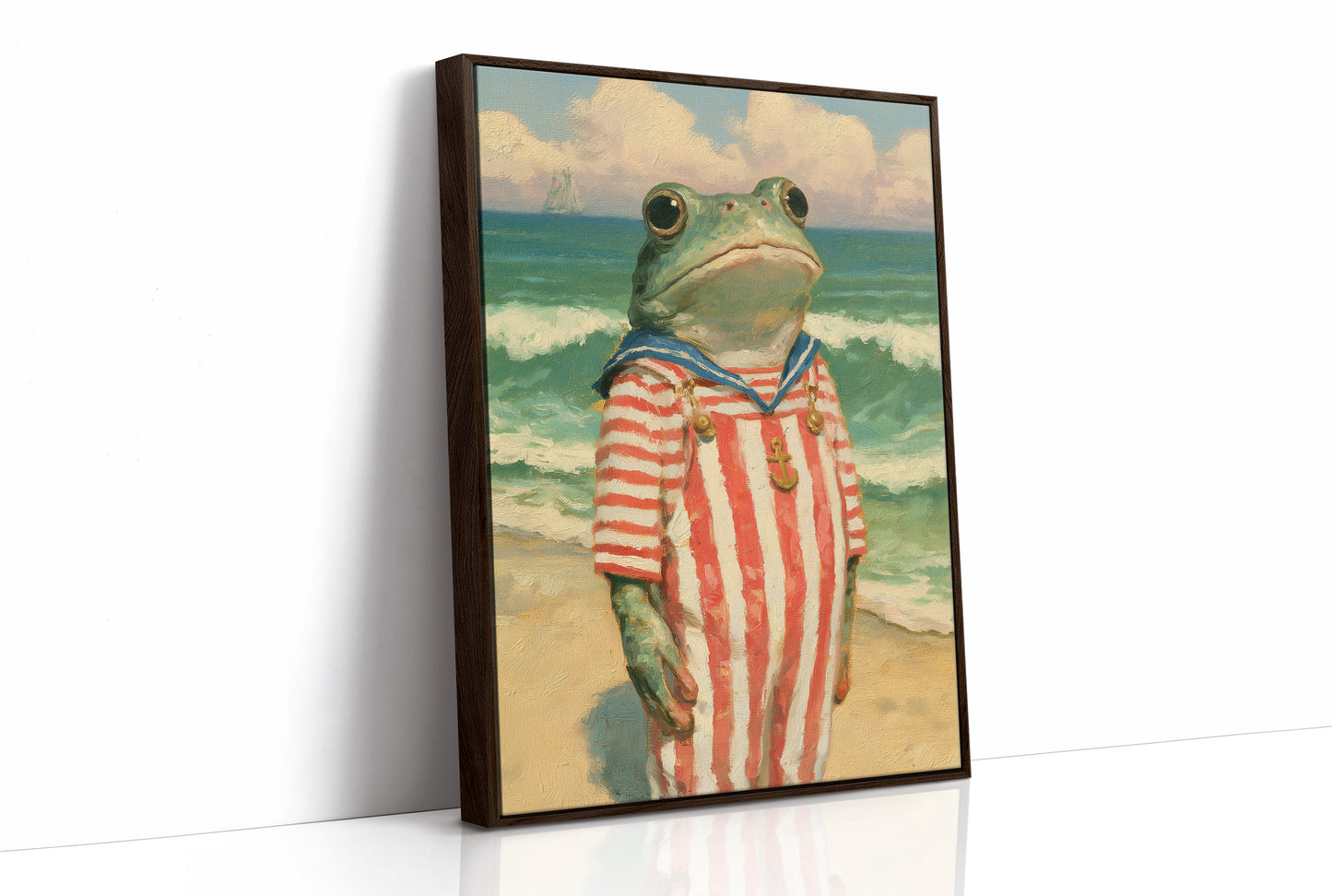 Beachfront Buoyancy: Sailor Frog