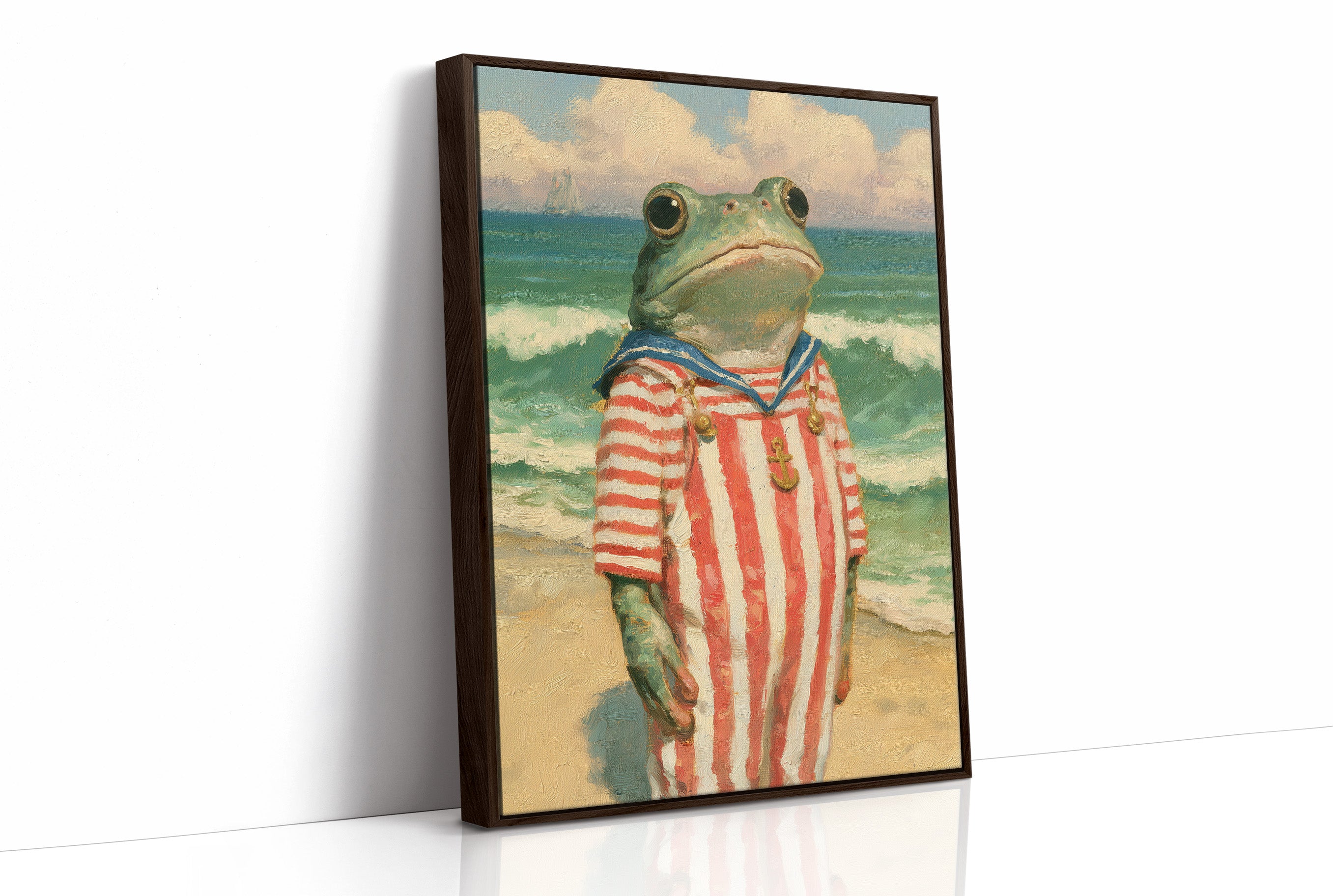 Beachfront Buoyancy: Sailor Frog