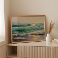 Emerald Waves Chase Golden Shore