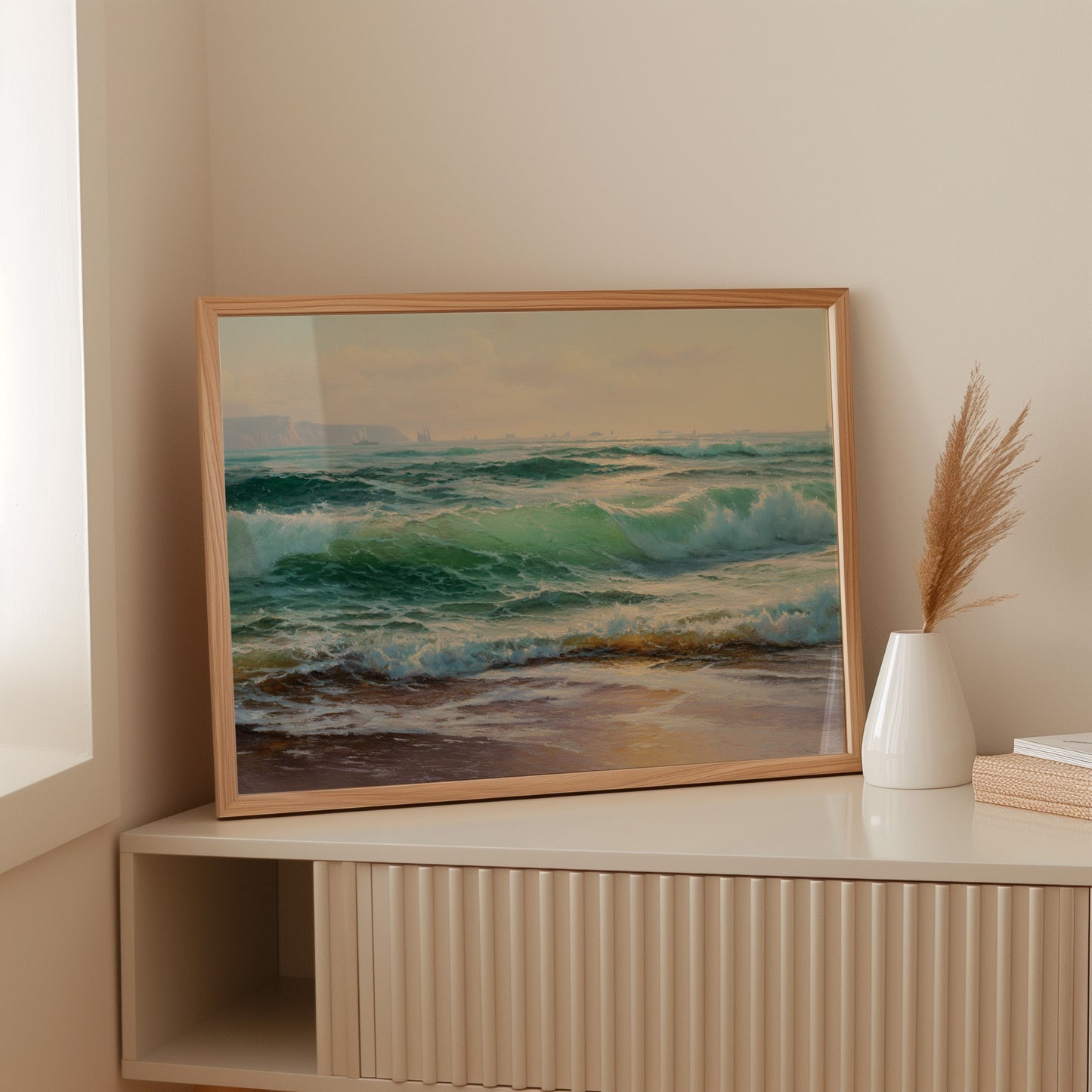Emerald Waves Chase Golden Shore