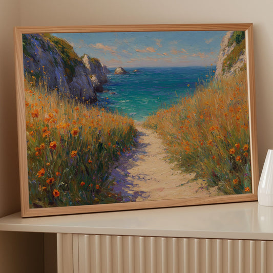 Poppies Dance Along Ocean Trails