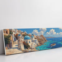 Santorini Light Over Blue Domes