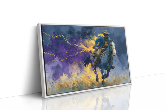 Cowboy in the Lightning Storm