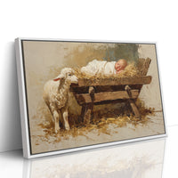 Gentle Lamb Keeps Christmas Watch