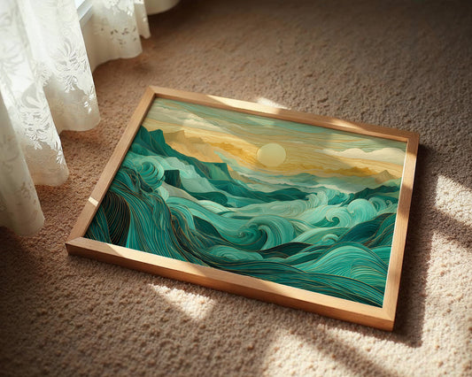 Ocean Mountains Dance At Dawn