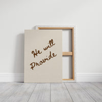 Coffee Words On Cream Canvas