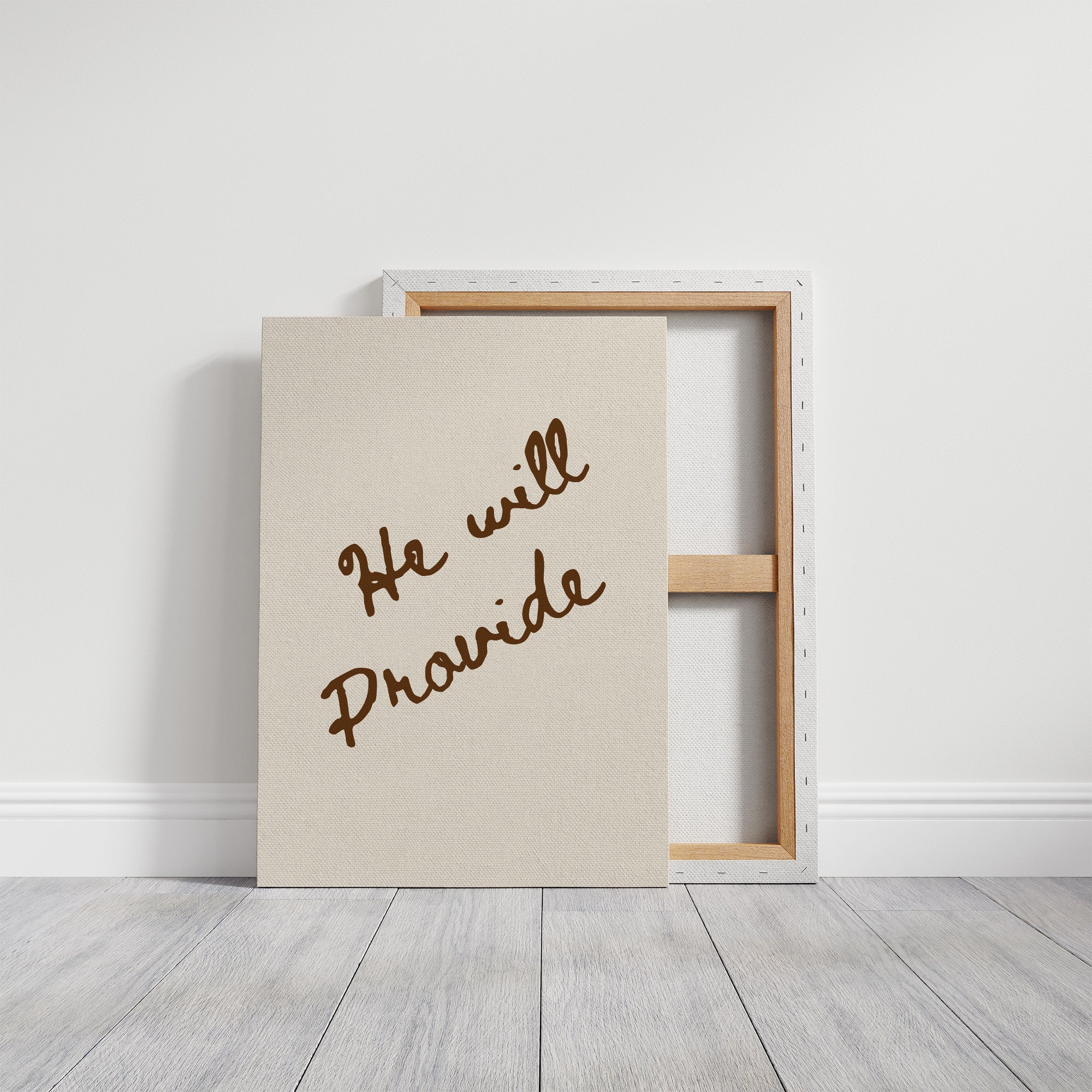 Coffee Words On Cream Canvas
