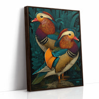Mandarin Ducks in the Reeds